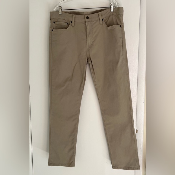 Mens Khaki Denim Levi Strauss & Co. Slim Fit 511 5 Pocket Jeans - Picture 2 of 6